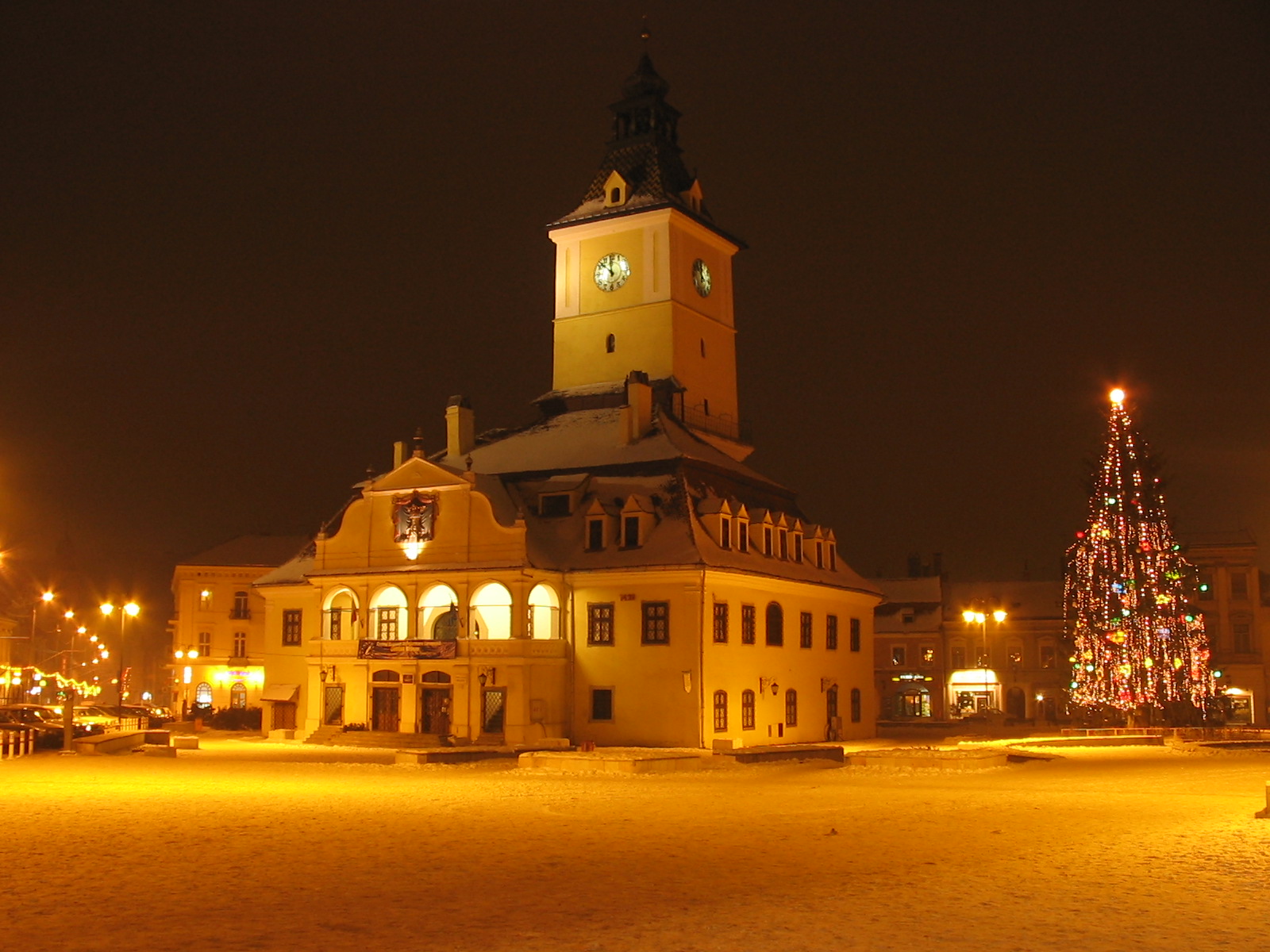 Winter, by night.